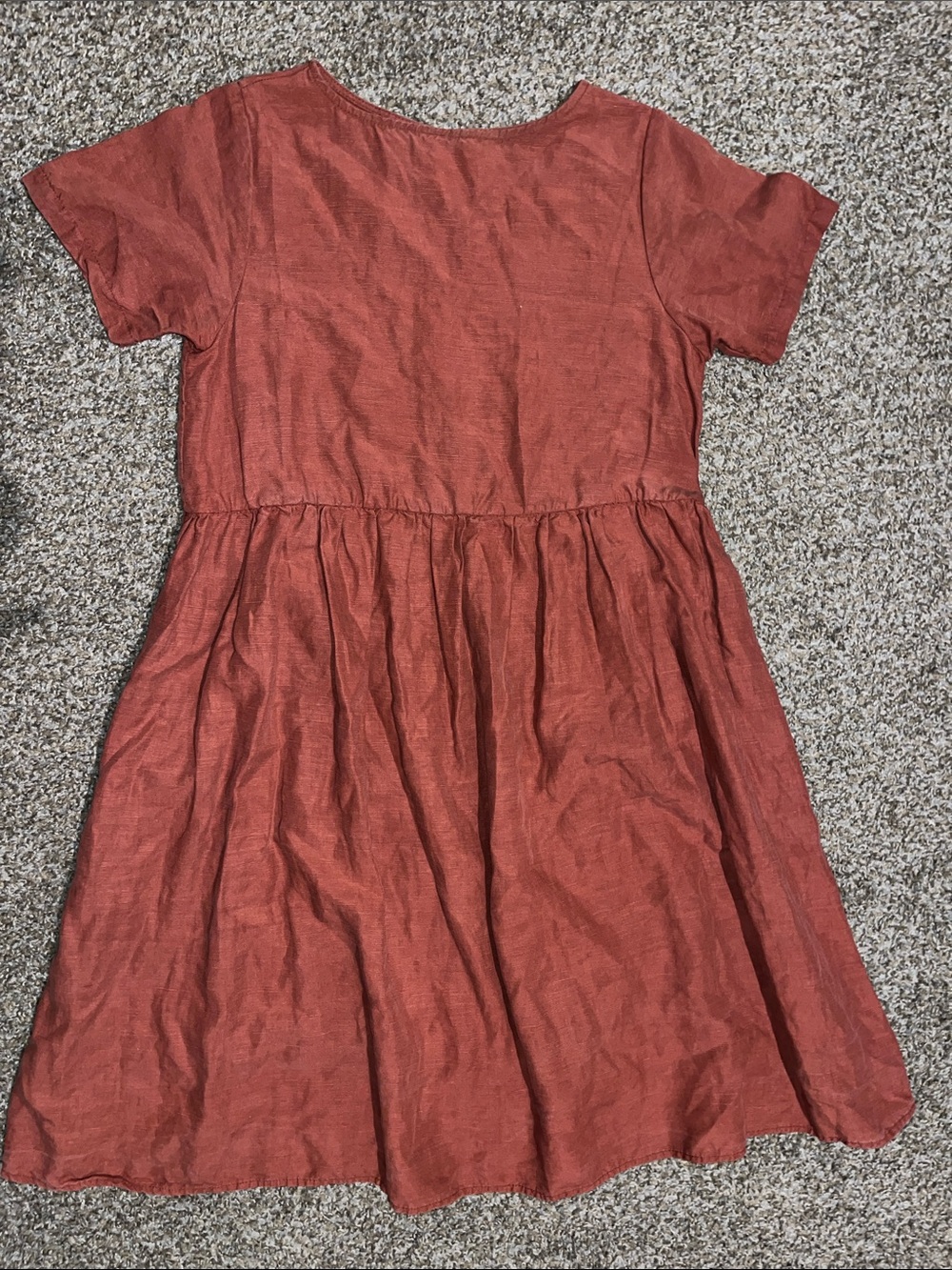 TRADLANDS Rust Mini Draft Dress
